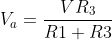 V_{a}=\frac{VR_{3}}{R1+R3}
